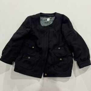 Women's J.Crew Wool Black Jacket Size 8